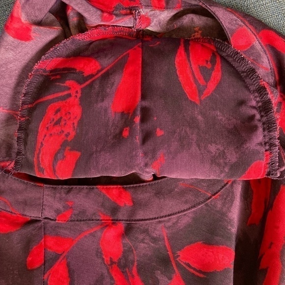 Vintage C.M.Shapes 3X leaves  Print Blouse Gorgeous 1980’s padded shoulders - Picture 7 of 12